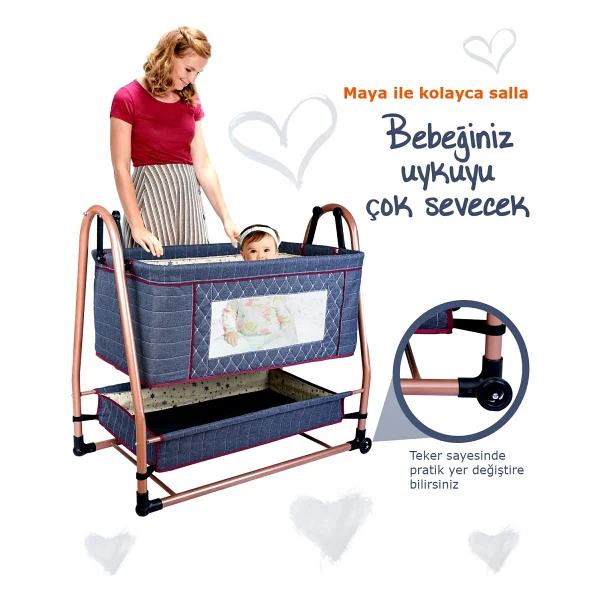 Baby Home 505 Maya Anne Yanı Sepet Beşik - Görsel 5