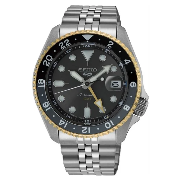 Seiko 5 Sports Skx Ssk021 Çelik Kordon Siyah-Altın Erkek Kol Saati - Görsel 2
