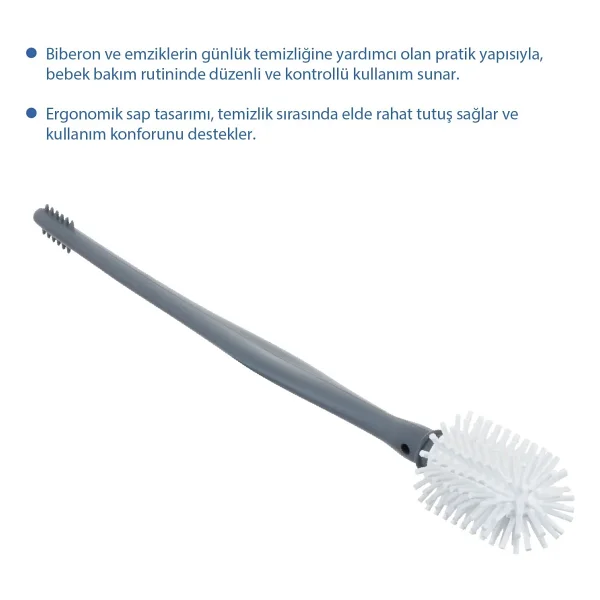 Babyjem Ekru Biberon Temizleme Fırçası Ergonomik Tasarım İle Derin Temizlik Sağlar - Görsel 4