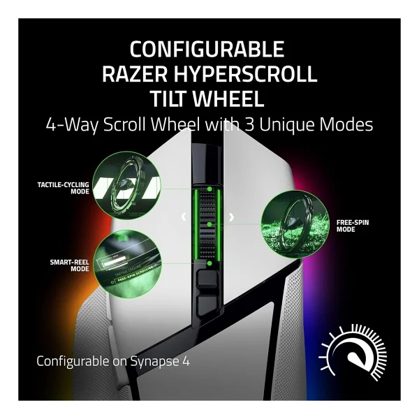 Razer Basilisk V3 Pro 35k Optik Kablolu/Kablosuz Oyuncu Mouse - Görsel 5