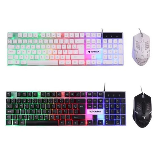 Torima TMK-03 Beyaz RGB Kablolu Oyuncu Klavye Mouse Seti - Görsel 6