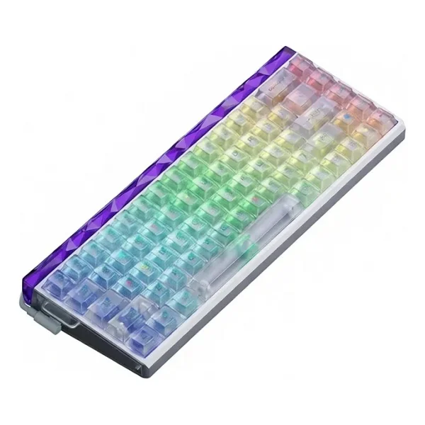 Aula Hero 68 He Manyetik Klavye Rapid Trigger Silver Switch 8000hz RGB Neon Tkl Hot Swap Oyuncu Klavyesi Şeffaf - Görsel 6