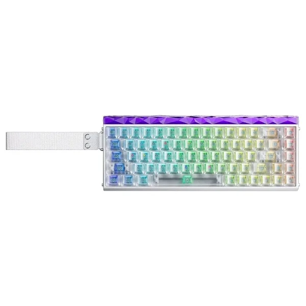 Aula Hero 68 He Manyetik Klavye Rapid Trigger Silver Switch 8000hz RGB Neon Tkl Hot Swap Oyuncu Klavyesi Şeffaf - Görsel 10