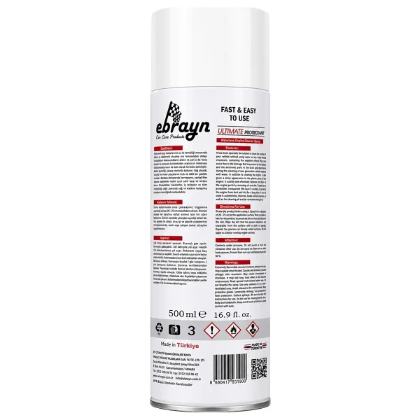 Ebrayn Susuz Motor Temizleyici Sprey 500 Ml - Görsel 3