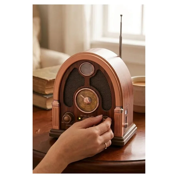 Torima D-58 Kahverengi Nostaljik Radyo - Görsel 5