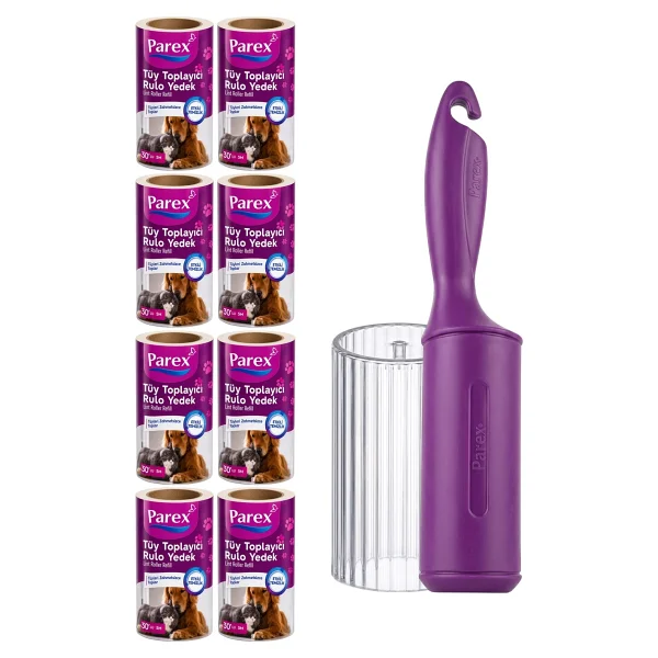 Parex Premium Tüy Toplayıcı 8'li Yedek Rulo Ve Aparat + Şeffaf Kapak Paketi - Görsel 7