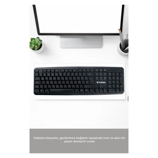Torima Tk-01 Kablolu Standart Q Klavye Siyah - Görsel 6
