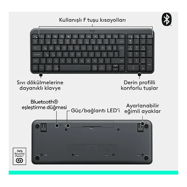 Logitech Mk250 Kablosuz Klavye Mouse Seti - Görsel 6