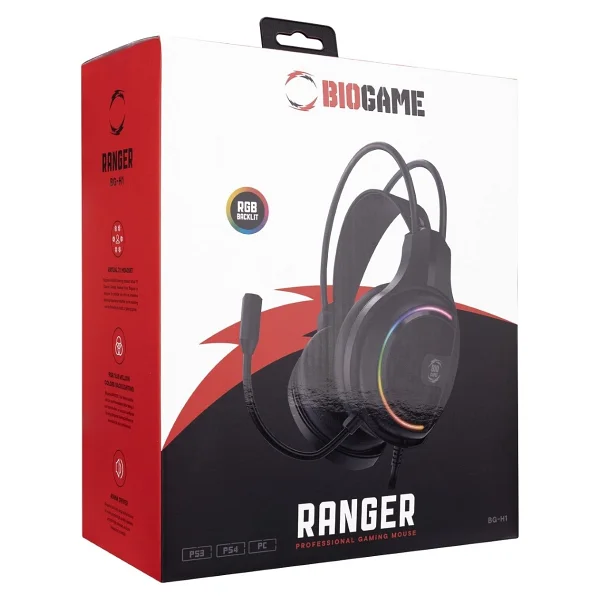 Biogame Bg-H1 Ranger RGB 7.1 Kablolu Mikrofonlu Oyuncu Kulaklığı - Görsel 2