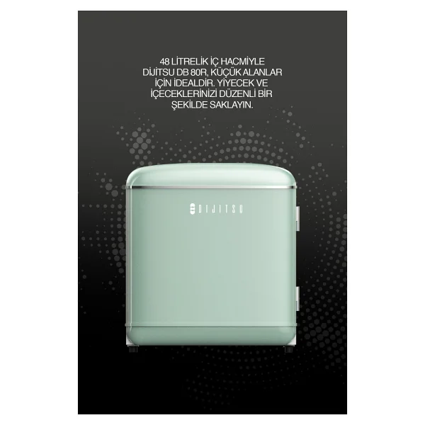 Dijitsu Db80rgr Retro Yeşil Mini Buzdolabı - Görsel 3