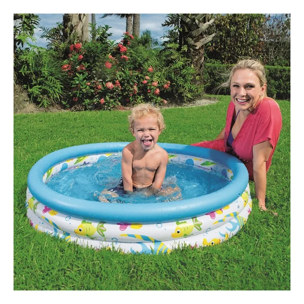 Bestway 3 Halkalı Deniz Yaşamı Desenli Çocuk Havuzu 102 Cm X 25 Cm 3-9 Yaş İçin 110 Litre Kapasite - Görsel 3
