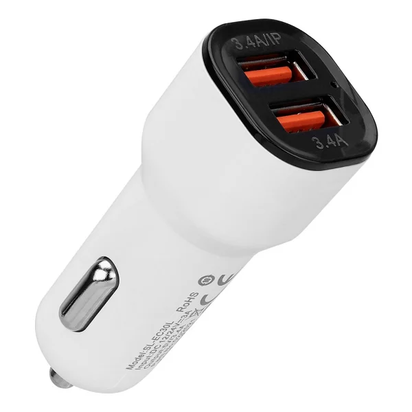 S-link SL-EC30L iPhone Kablolu 3.4 A 2 USB Çıkışlı Araç Şarj Cihazı - Görsel 3