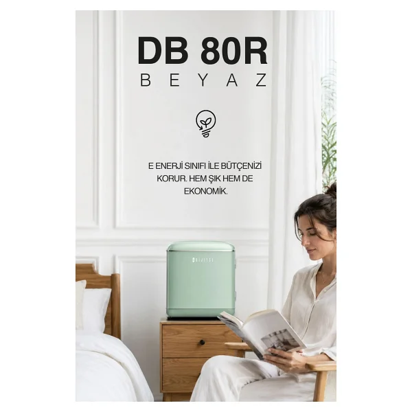 Dijitsu Db80rgr Retro Yeşil Mini Buzdolabı - Görsel 5