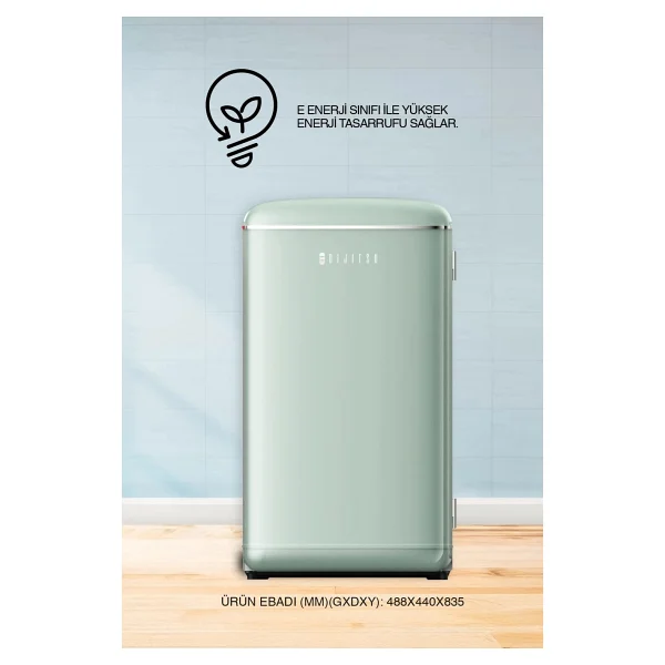 Dijitsu Db120rgr Retro Yeşil Mini Buzdolabı - Görsel 3