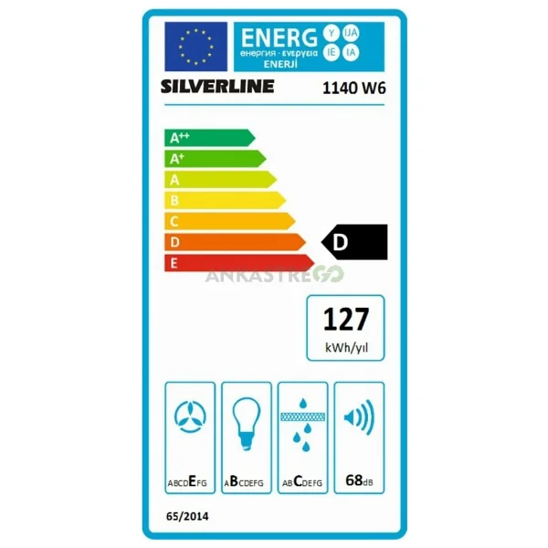 Silverline 1140 Crystal Beyaz Sürgülü Aspiratör - Görsel 3