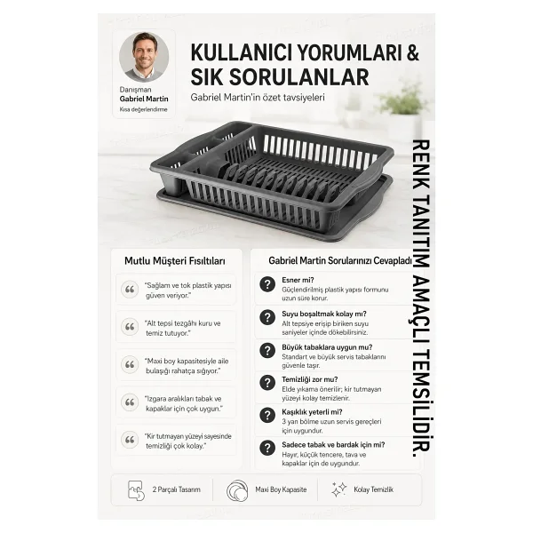 Transformacion Bulaşık Durulama Sepeti Tabaklık Bulaşık Kurutmalık Beyaz Alessi 714493 - Görsel 5