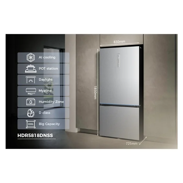 Haier Hdr5818dnss Kombi No Frost Buzdolabı - Görsel 6