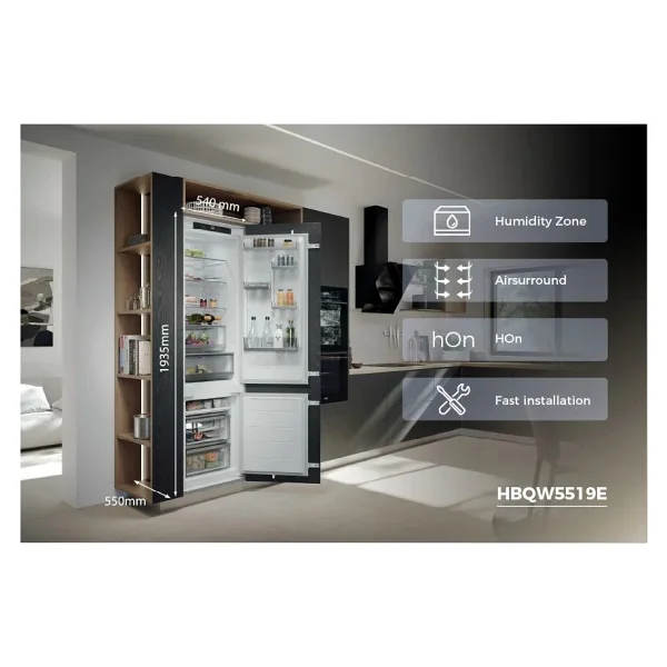 Haier HBQW5519E Kombi No Frost Ankastre Buzdolabı - Görsel 7