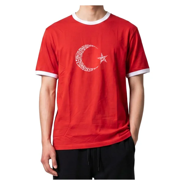 Sportive Türkiye Baskılı 26du0004-Krm Kırmızı Kısa Kollu Bisiklet Yaka Çocuk Tişört - Görsel 9