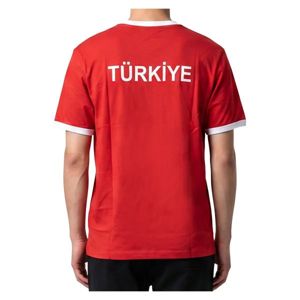 Sportive Türkiye Baskılı 26du0004-Krm Kırmızı Kısa Kollu Bisiklet Yaka Çocuk Tişört - Görsel 6