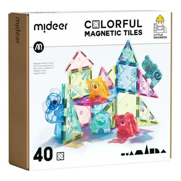 Mideer Magnetic Tiles Sihirli Orman Ct6399 40 Parça Blok Oyuncak - Görsel 7