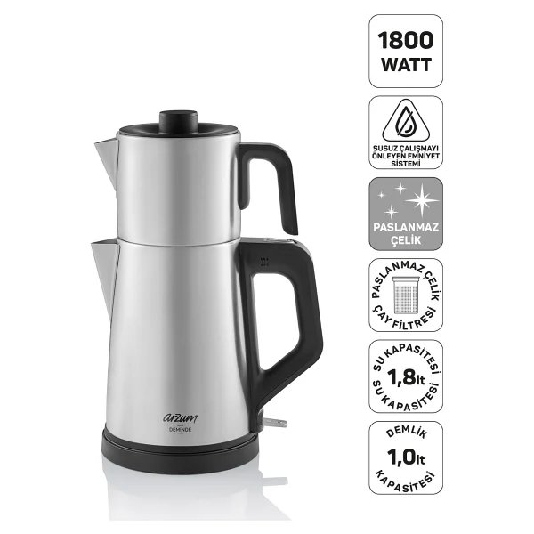 Arzum Ar3129 Deminde Inox Çay Makinesi - Görsel 7