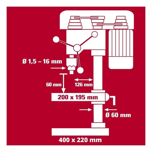 Einhell Tc-Bd 630/1 630 W Sütunlu Matkap - Görsel 6