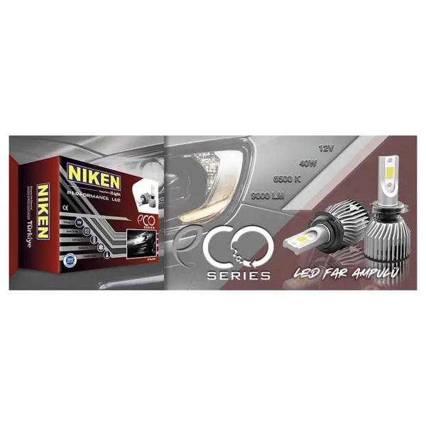 Niken Eco Serisi 12.000 Lümen /H7 / H4 / H11 / H1 / H10 / 9005 / 9006 LED Xenon Far Ampulu - Görsel 6