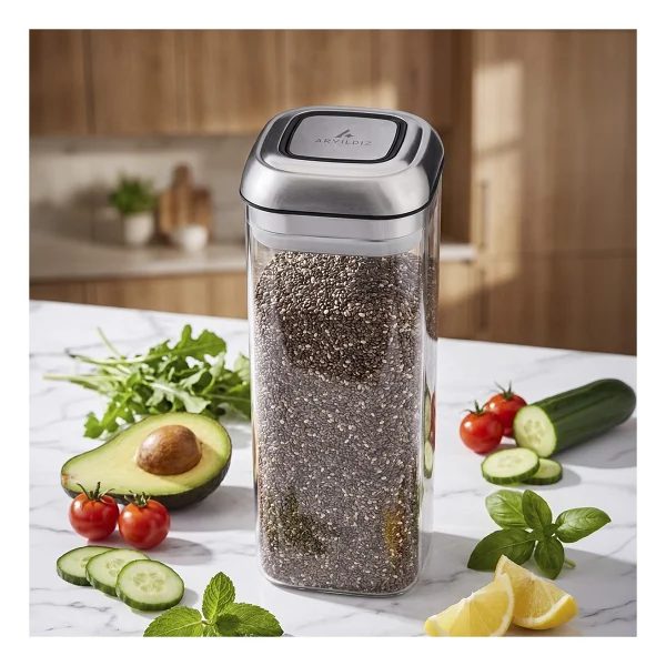 Aryıldız Steel 1450 Ml Cam Saklama Kabı - Görsel 5
