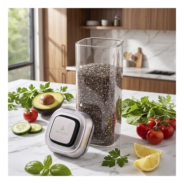 Aryıldız Steel 1450 Ml Cam Saklama Kabı - Görsel 2
