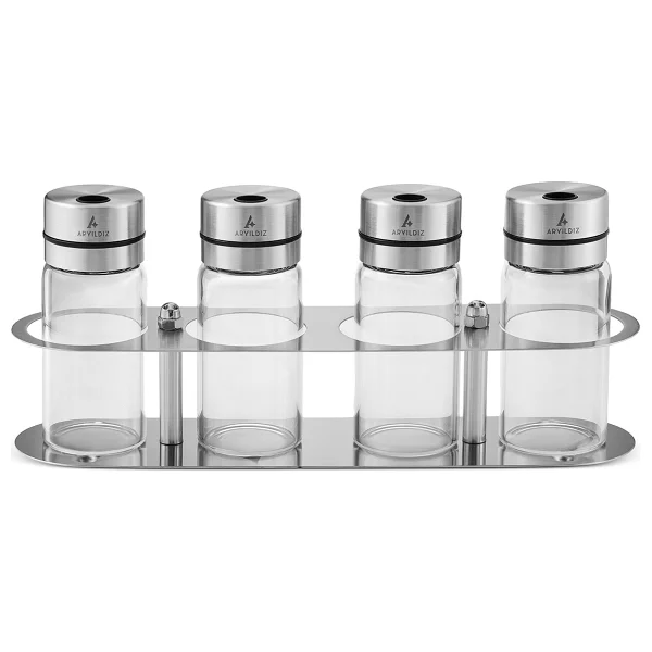 Aryıldız Steel 5 Parça Standlı Baharat Takımı - Görsel 3