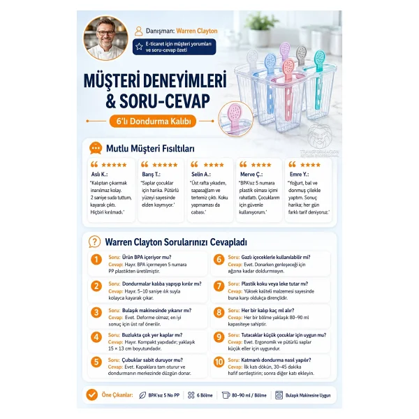 Transformacion 6'lı Dondurma Ve Meybuz Kalıbı Sağlıklı Ev Yapımı Atıştırmalık Seti 721454 - Görsel 8