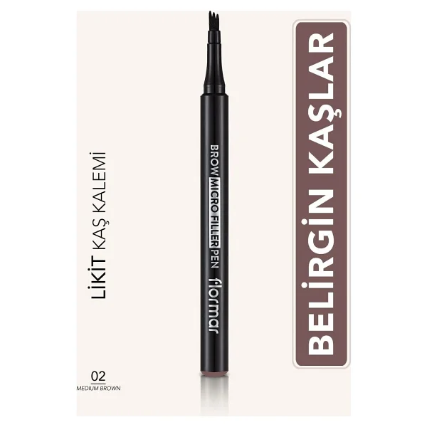 Flormar Brow Micro Filler 002 Medium Brown Kaş Kalemi - Görsel 8