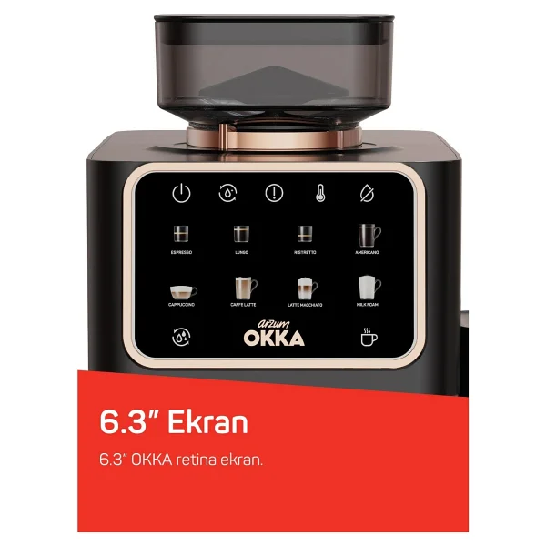 Arzum Okka Barista Pro Ok0042 Krom Tam Otomatik Espresso Makinesi - Görsel 6