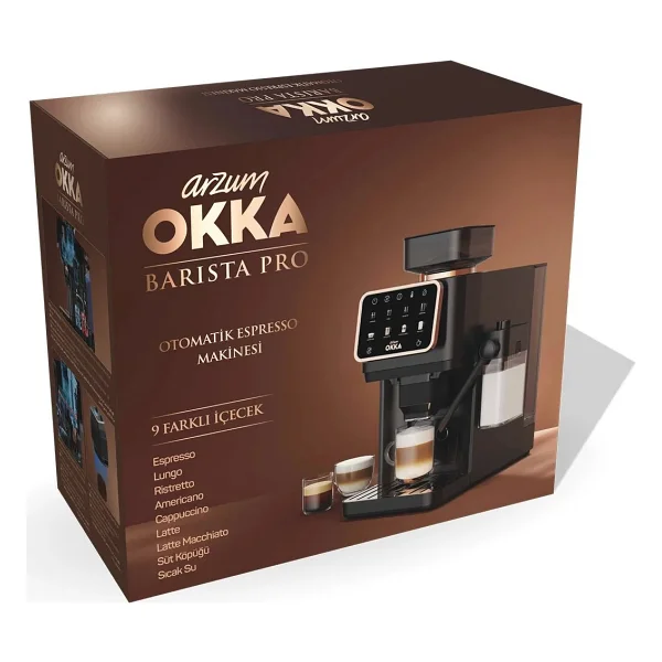 Arzum Okka Barista Pro Ok0042 Krom Tam Otomatik Espresso Makinesi - Görsel 9