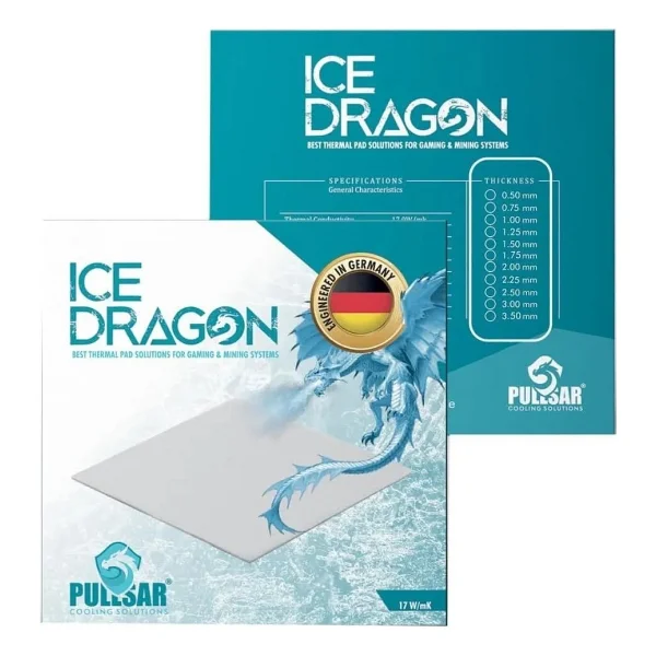 Pullsar Ice Dragon Thermal/Termal Pad - 100x50 Mm 1,50 Mm Kalınlık 17.0 W/M-K İletkenlik İle Maksimum Soğutma Gücü! - 1.5 Mm - Görsel 7