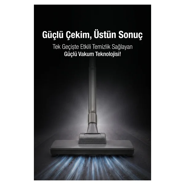 Fantom Pratik-XL P 1300 Gri Dikey Elektrikli Süpürge - Görsel 3
