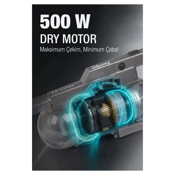Fantom Pratik-XL P 1300 Gri Dikey Elektrikli Süpürge - Görsel 5