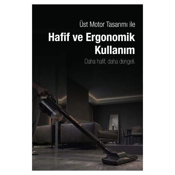 Fantom Pratik-XL P 1300 Siyah Dikey Elektrikli Süpürge - Görsel 7