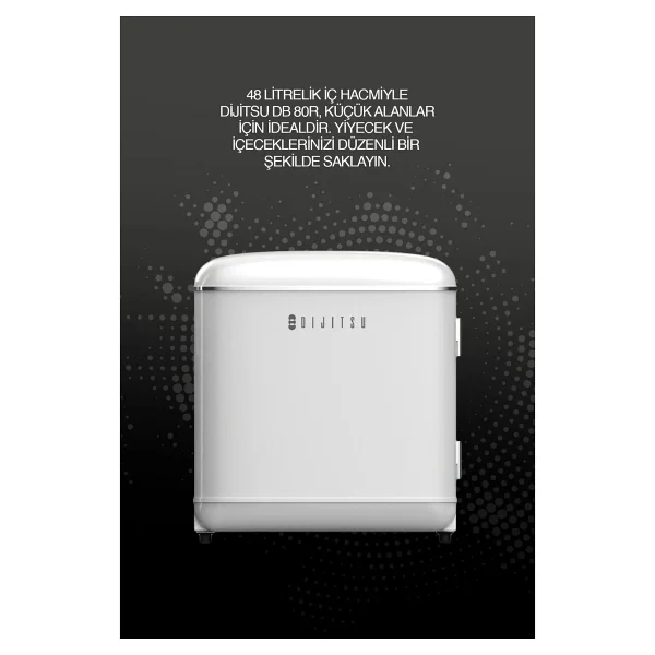 Dijitsu Db80rwh Retro Beyaz Mini Buzdolabı - Görsel 4