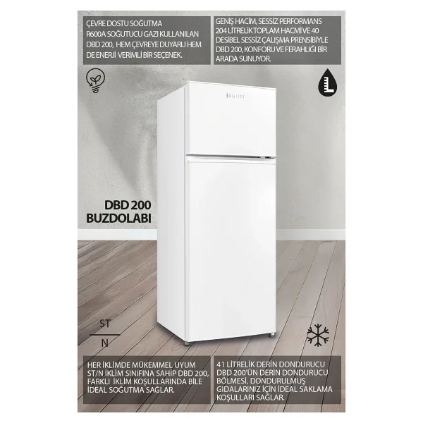 Dijitsu Dbd200 Çift Kapılı Buzdolabı - Görsel 4