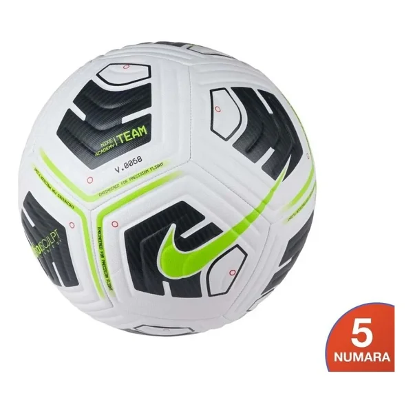 Nike Cu8047-101 Academy Beyaz-Siyah-Turuncu 5 Numara Futbol Topu - Görsel 2