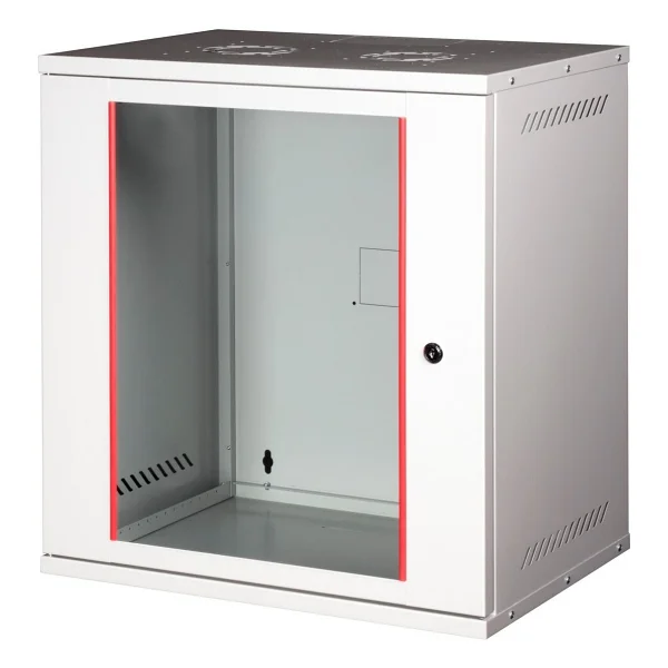 Lande - 12u 19" Cam Kapaklı Duvar Tipi Rack Kabinet Genişlik: 544 Mm Derinlik: 400 Mm Açık Gri Demonte - Görsel 2