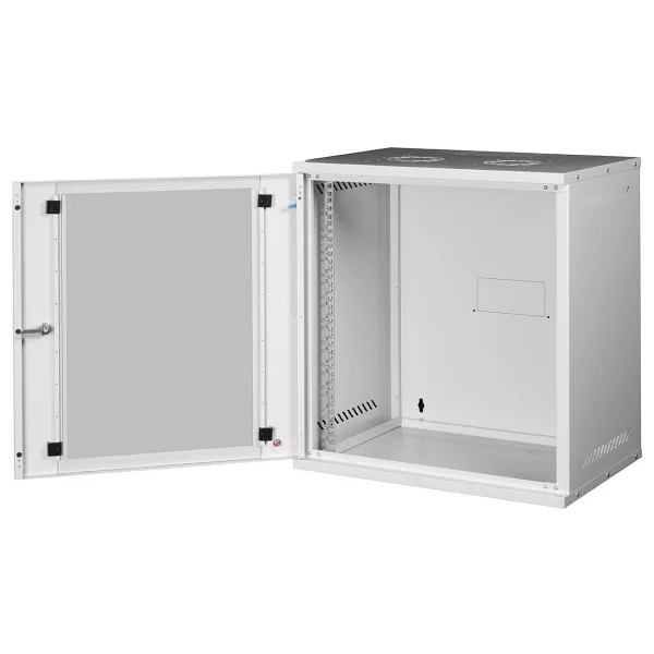 Lande - 12u 19" Cam Kapaklı Duvar Tipi Rack Kabinet Genişlik: 544 Mm Derinlik: 400 Mm Açık Gri Demonte - Görsel 4