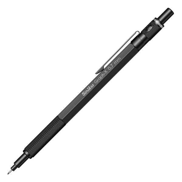 Scrikss Graph-X Mat Siyah 0.7 Mm 3'lü Versatil Uçlu Kalem Seti - Görsel 2