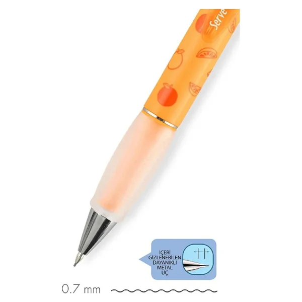 Serve Deep Meyve Temalı Avokado Desenli Yeşil 0.7 mm Versatil Uçlu Kalem - Görsel 3