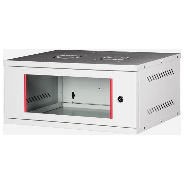 Lande - 4u 19" Cam Kapaklı Duvar Tipi Rack Kabinet Genişlik: 544 Mm Derinlik: 400 Mm Açık Gri Demonte - Görsel 2