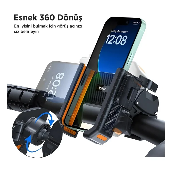 Bix Bph01 Motosiklet Telefon Tutucu - Görsel 6