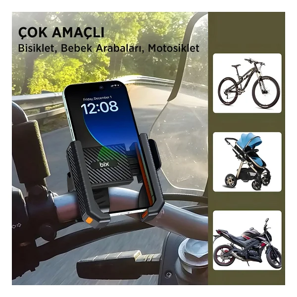 Bix Bph01 Motosiklet Telefon Tutucu - Görsel 7