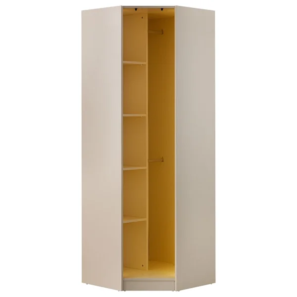 Eymense Lora Gardırop Askılı Çekmeceli Köşe Modüler Giyinme Odası Dolabı %100 Mdf - Bej - Görsel 4
